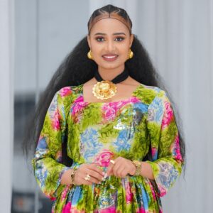 Ethiopian & Eritrean Bridal Gown: Elegant Habesha Chiffon Dress