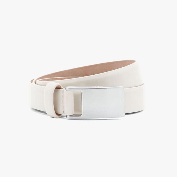 01-4.jpg Filippa K Women's White Placket Buckle Belt