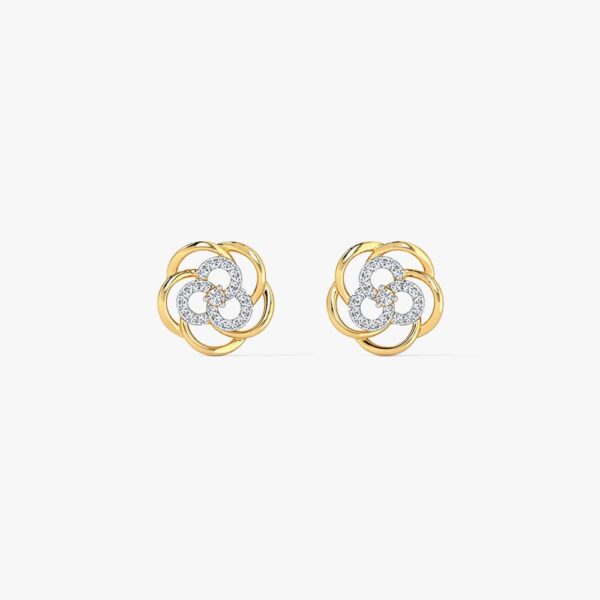 02-2.jpg Floweret Cluster Diamond Stud Earrings