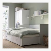 Day-bed W 2 Drawers/2 Mattresses, White Firm