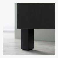 TV bench with drawers and door, black-brown