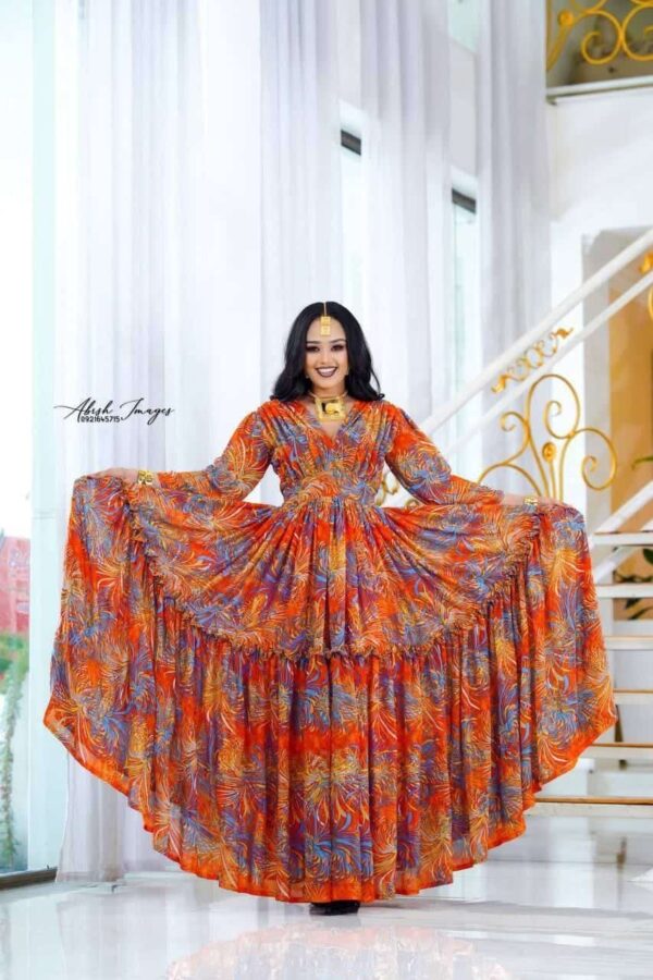 Elegant Habesha Bloom Dresses: Vibrant Ethiopian & Eritrean Inspired Gowns