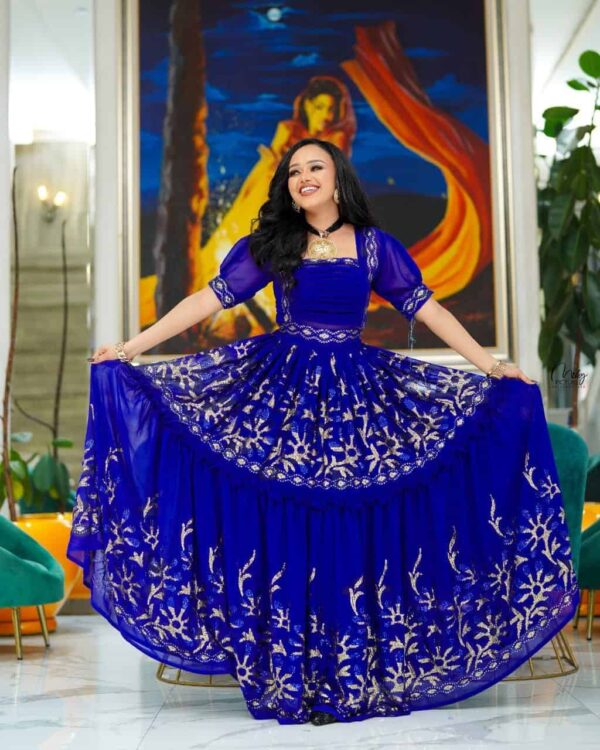 5771848018016537370.jpg Habesha Chiffon Wedding Dress for Women – Ethiopian & Eritrean Traditional Bridal Gown