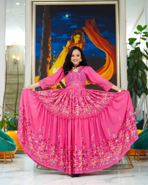 5771848018016537374.jpg Habesha Chiffon Wedding Dress for Women – Ethiopian & Eritrean Traditional Bridal Gown