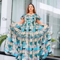 Ethiopean & Eritrean Habesha  –  Elegant Floral Maxi Dress , Lightweight & Full-Length Flow
