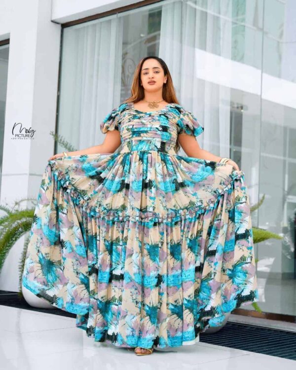 Ethiopean & Eritrean Habesha  –  Elegant Floral Maxi Dress , Lightweight & Full-Length Flow