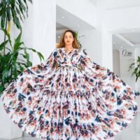 Ethiopean & Eritrean Habesha  –  Elegant Floral Maxi Dress , Lightweight & Full-Length Flow