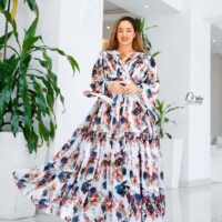 Ethiopean & Eritrean Habesha  –  Elegant Floral Maxi Dress , Lightweight & Full-Length Flow