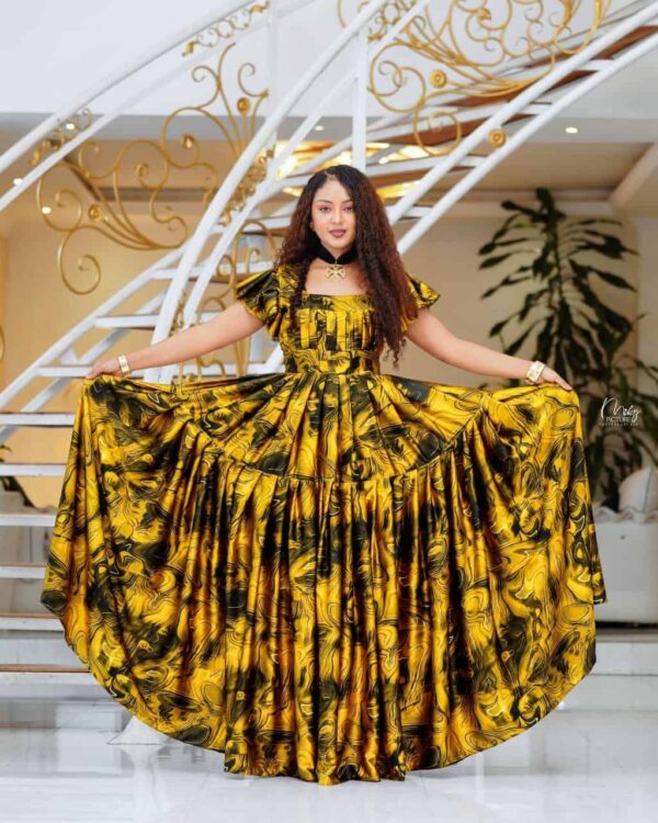 Elegant Earth Tones Habesha Chiffon Dress