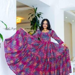 Elegant Habesha Bloom Dresses: Vibrant Ethiopian & Eritrean Inspired Gowns
