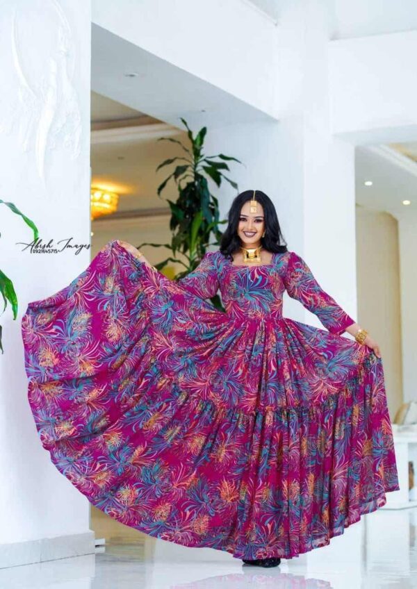 Elegant Habesha Bloom Dresses: Vibrant Ethiopian & Eritrean Inspired Gowns