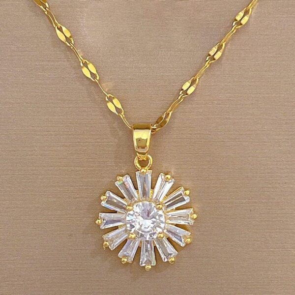 ፋሽን 18k ወርቅ የተለበጠ የጌጣጌጥ ስብስብ (necklace and Earring)
