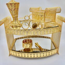 ልዩ የብር ቀለም ቡና ጠረጴዛ