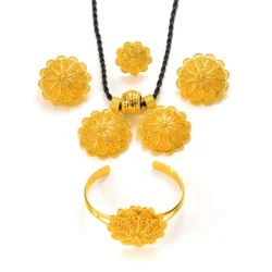 የ24k ወርቅ ፕሌት የሀበሻ የሙሽራ ጌጣጌጥ ስብስብ – በድምቀት ይውጡ