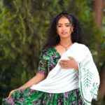 Modern Habesha ሽፎን ቀሚስ ዲዛይን – Elegant Tiered Flowy Dress for Weddings & Melsi