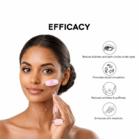 Jade Roller እና Gua Sha - የፊት ውበት መጠበቂያ እና ማሳጅ (2-Piece Rose Quartz Beauty Facial Roller Set)