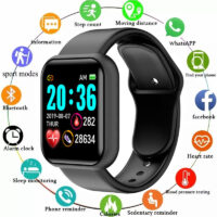 Y68 ዘመናዊ Smart Watch - የልብ ምት፣ የደም ግፊት እና የእንቅልፍ ሁኔታን የሚከታተል ምርጥ ሰዓት (Y68 Smart Fitness Tracker Watch)