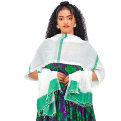 Modern Habesha ሽፎን ቀሚስ ዲዛይን – Elegant Tiered Flowy Dress for Weddings & Melsi