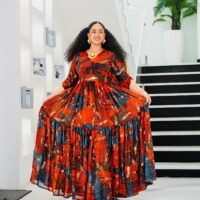 ሓበሻ  ሽፎን ቀሚስ ዲዛይን Habesha Chiffon Dress – Luxury Ethiopian & Eritrean Occasion Wear