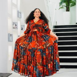 ሓበሻ  ሽፎን ቀሚስ ዲዛይን Habesha Chiffon Dress – Luxury Ethiopian & Eritrean Occasion Wear